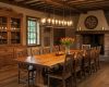 A substantial live edge suar table, defined by its uninterrupted wood surface and irregular, flowing sides.