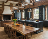 A heavy-duty, 10-seater live edge dining tabletop, crafted from an extra-thick single slab of character-rich wood.